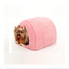 Image of Lovely Pet House With a Bow Dog Kennel Puppy and Cat Beds Arched Shape