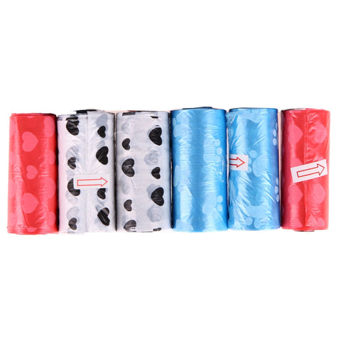 6pcs/lot Dog Poop Bag for Dog Pets Waste Garbage Bags