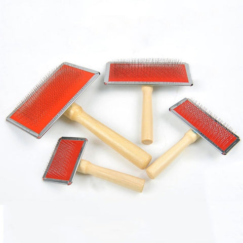 4 Size Pet Grooming Comb Wooden Handle