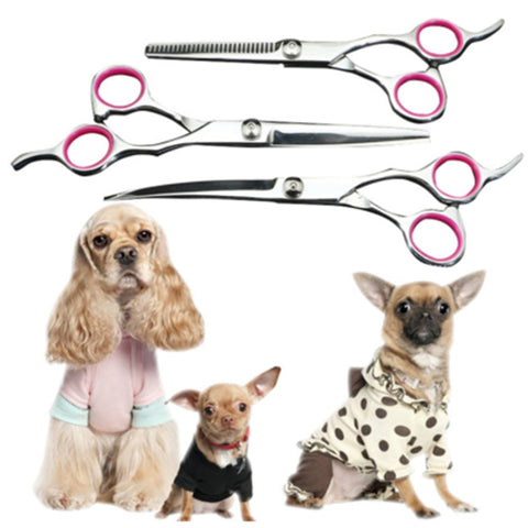 Stainless Steel Pet Dogs Grooming Scissors Up Down Curved