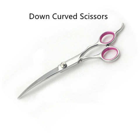 Stainless Steel Pet Dogs Grooming Scissors Up Down Curved