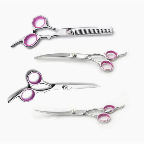 Stainless Steel Pet Dogs Grooming Scissors Up Down Curved