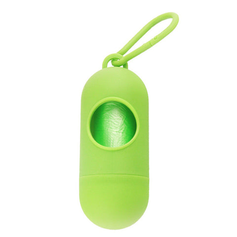 New Pill Shape Pet Dog Poop Bag Dispenser Waste Garbage Bags