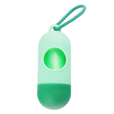 New Pill Shape Pet Dog Poop Bag Dispenser Waste Garbage Bags