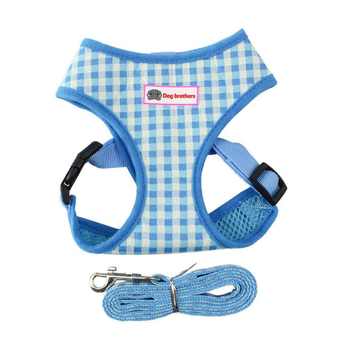 Breathable Small Dog Harness and Leash Set Pet Vest Harness Collar Mesh Padded