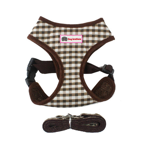 Breathable Small Dog Harness and Leash Set Pet Vest Harness Collar Mesh Padded