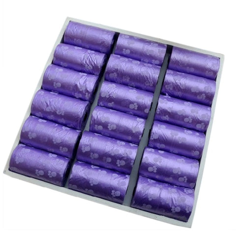 150 Pieces Degradable Pet Dog Waste Poop Bag With Paw Printing 10 rolls=150pcs